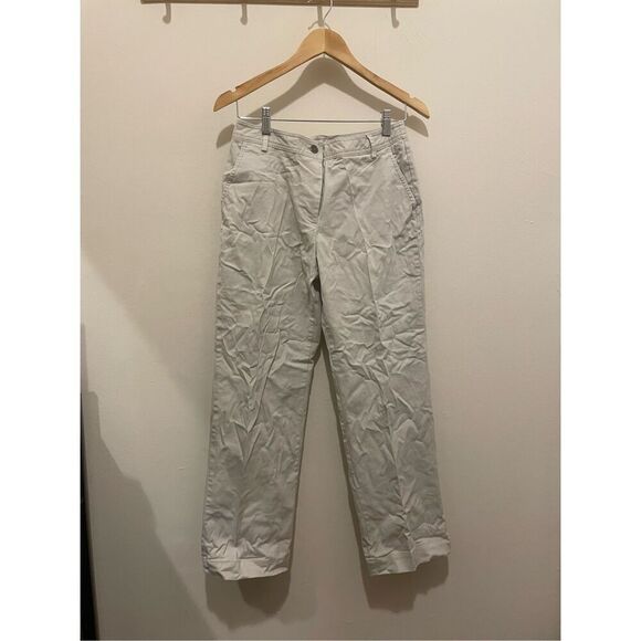 Charter club Katherine fit pleated khaki cotton casual pants size 8P - Picture 1 of 8